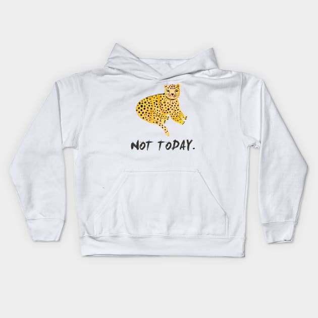 Tiger - Big cat - Not today - black Kids Hoodie by ninoladesign